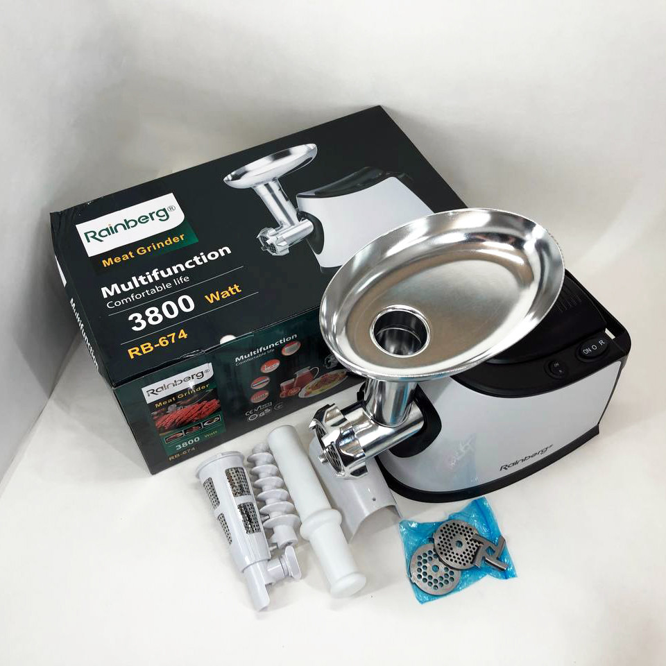 Легка у використанні м'ясорубка, Електрична м'ясорубка з дисковою насадкою 'ясорубки для ковбаси BJ-59 Івано-Франківськ - фото 4