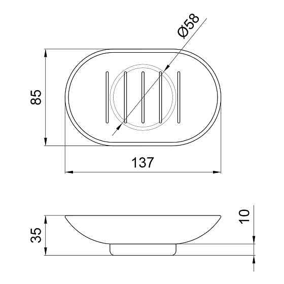 Мильниця Lidz Oreo 0210 (матове скло) LDORE0210CRM32454 Chrome Київ