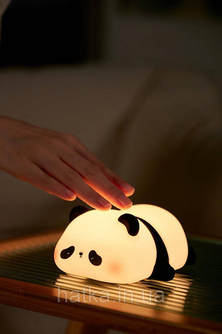 Силіконовий бездротовий нічник "Панда лежача" Київ - фото 8