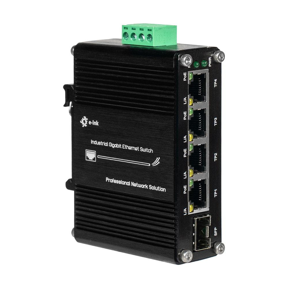 PoE-комутатор 5-портовий E-LINK LNK-IMC104GP-SFP IN 12-48V (73-00126) Киев - изображение 19