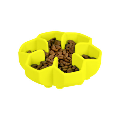 Універсальний посуд для тварин WAUDOG Silicone миска для повільного харчування 450 мл жовта (23538) Вінниця - фото 5