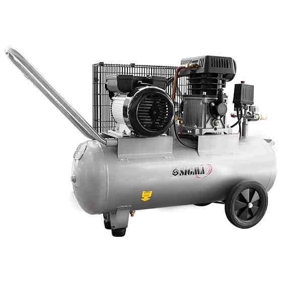Компрессор двухцилиндровый ременной (II) 2.5кВт 335л/мин 10бар 50л (2 крана) SIGMA (7044121) Киев