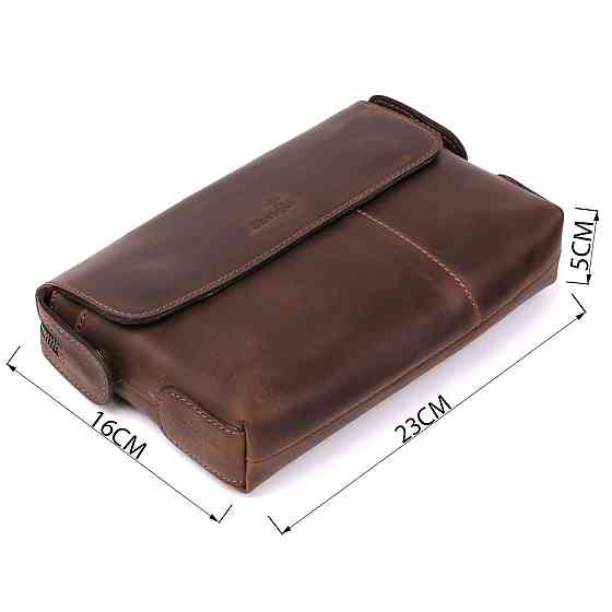 Мужской клатч SHVIGEL 11085 кожаный Коричневый Киев