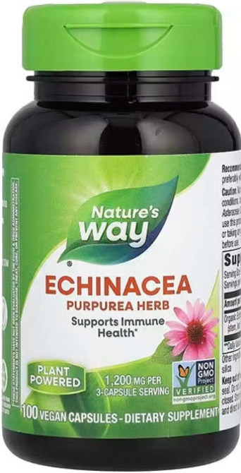 Nature's Way Эхинацея пурпурная (Echinacea Purpurea Herb), 1200 мг, 100 капсул Киев - изображение 1