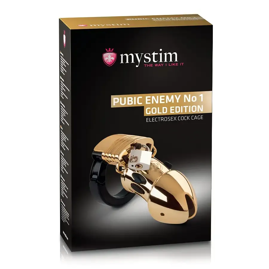Клітка для члена з електростимуляцією Mystim Pubic Enemy No 1 - Gold Edition Львов - изображение 4