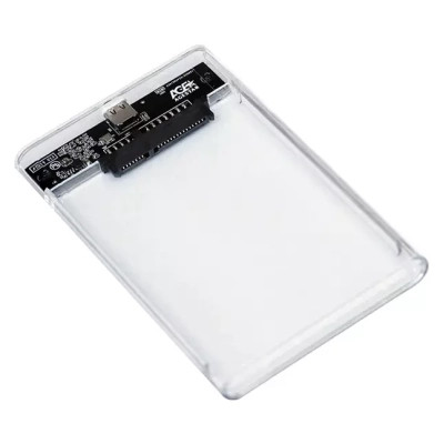 Карман внешний AgeStar 2.5", USB 3.2, 9.5 mm / 7 mm HDD/SSD, Transparent (3UB2P4C (Transparent)) Винница - изображение 2
