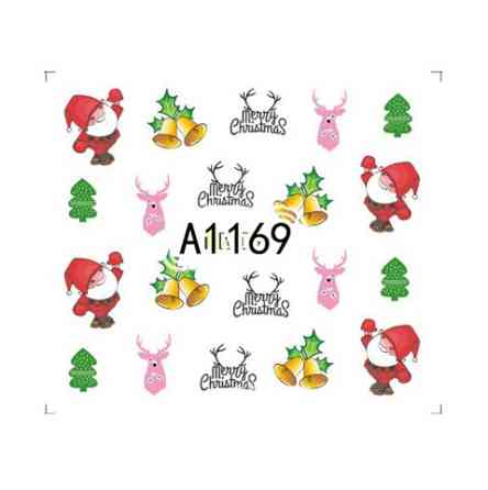 Новорічні наклейки на нігті Київ