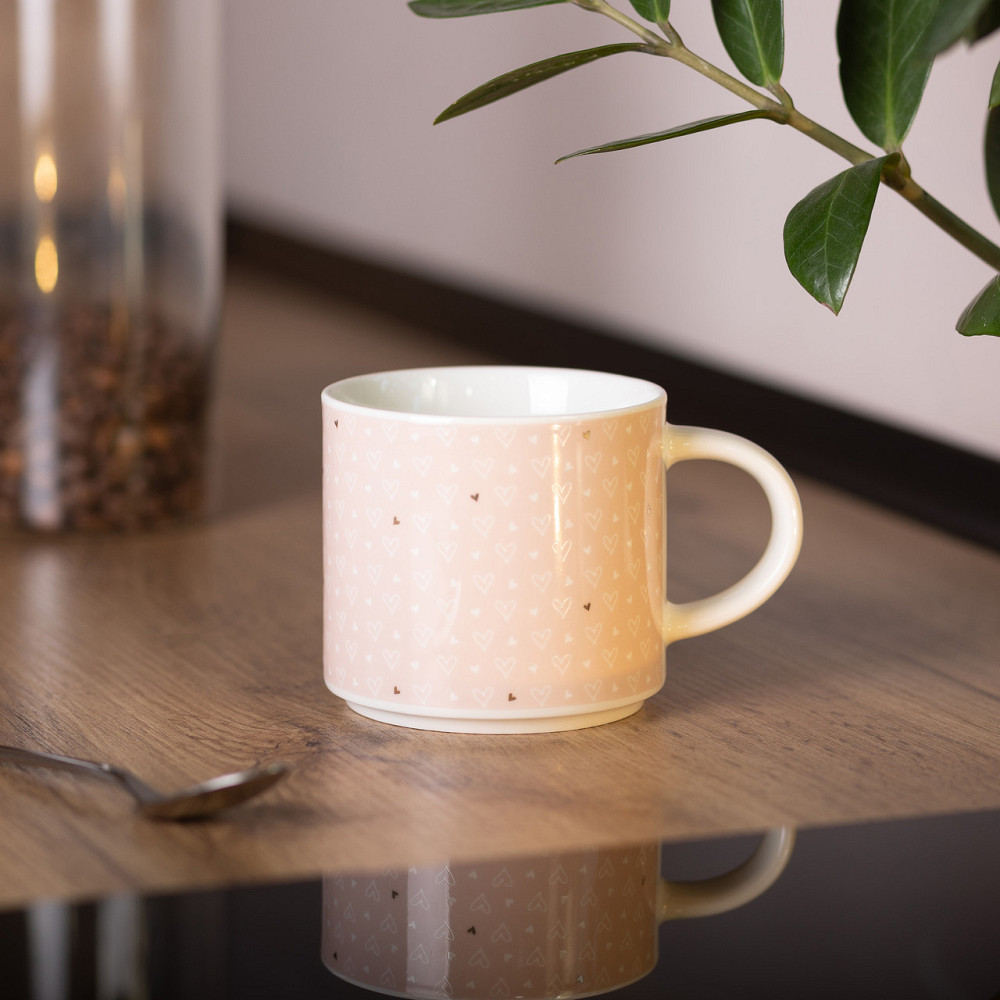 Liling Rongxiang Ceramic Кружка порцелянова 350 (мл) для кави та чаю Рожева RX-N240126P Коломыя - изображение 5