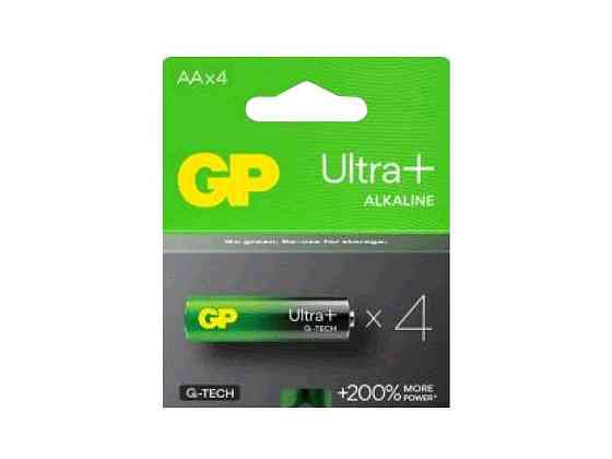 Батарейка щелочная LR6 AA Ultra Plus Alkaline 1.5V 15AUP21-SB4 4шт (блистер) ТМ GP Solmir Киев