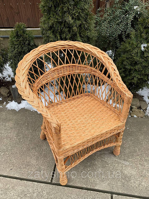 Кресло плетеное из лозы с низкой спинкой Киев - изображение 6