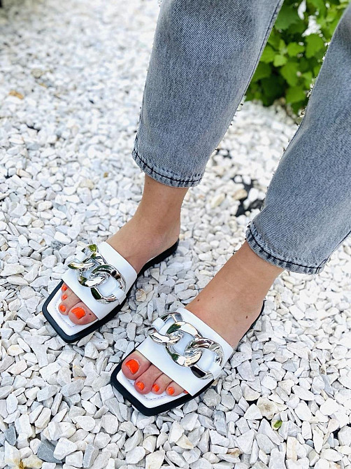 Sothby 's Шльопанці жіночі Sothby 's M-501 білі (літо, шкіра натуральна) (4612) Коломыя - изображение 4