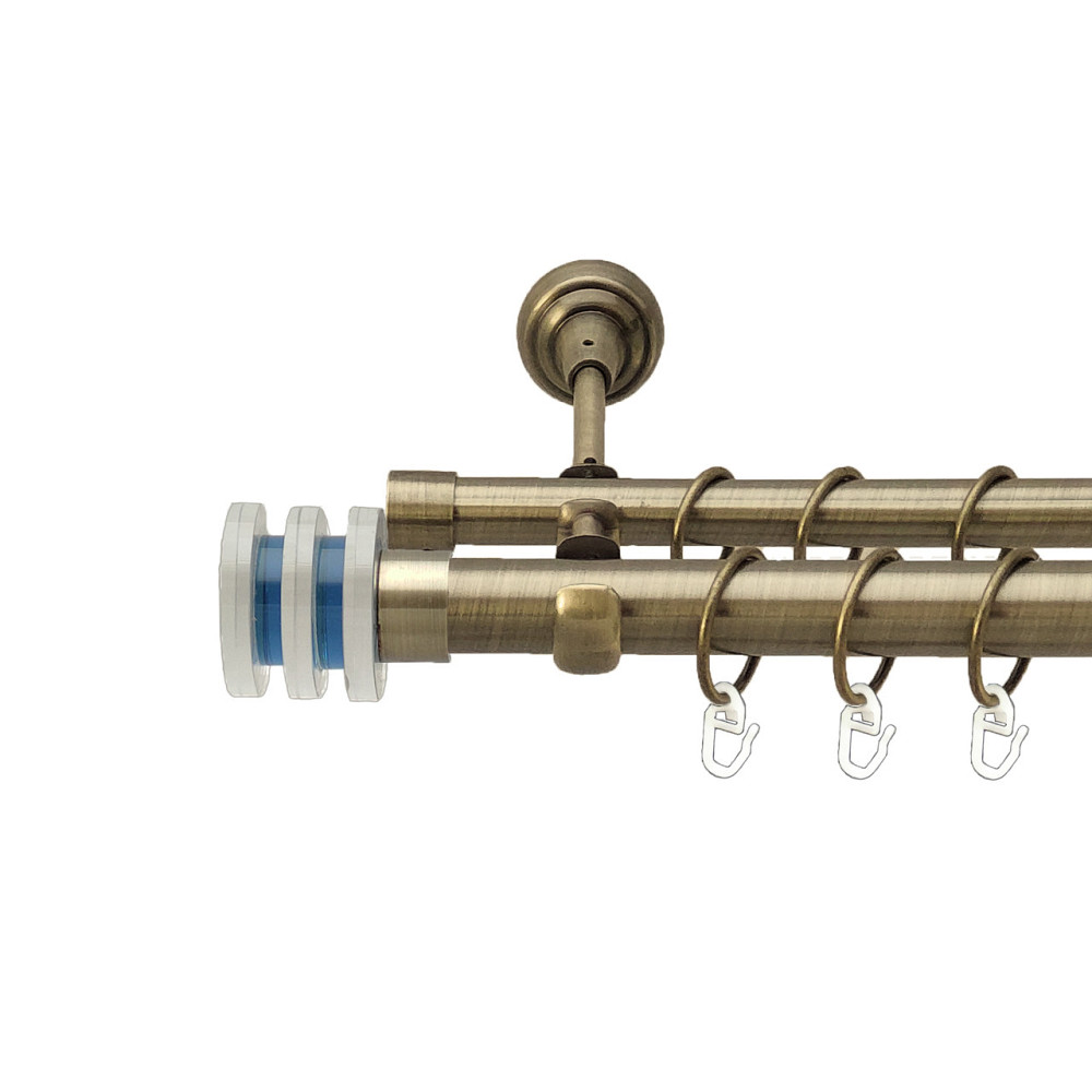 Карниз Orvit Акварія металевий дворядний відкритий Антик 25\19 мм 300 см (4198999) Львов - изображение 1