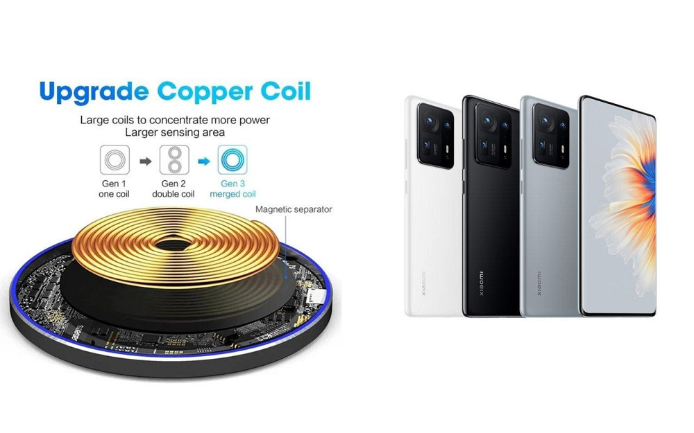 Бездротовий зарядний пристрій Copper до 30W для Samsung Galaxy S22, S22+, S22 Ultra, USB-C, LED Київ - фото 2