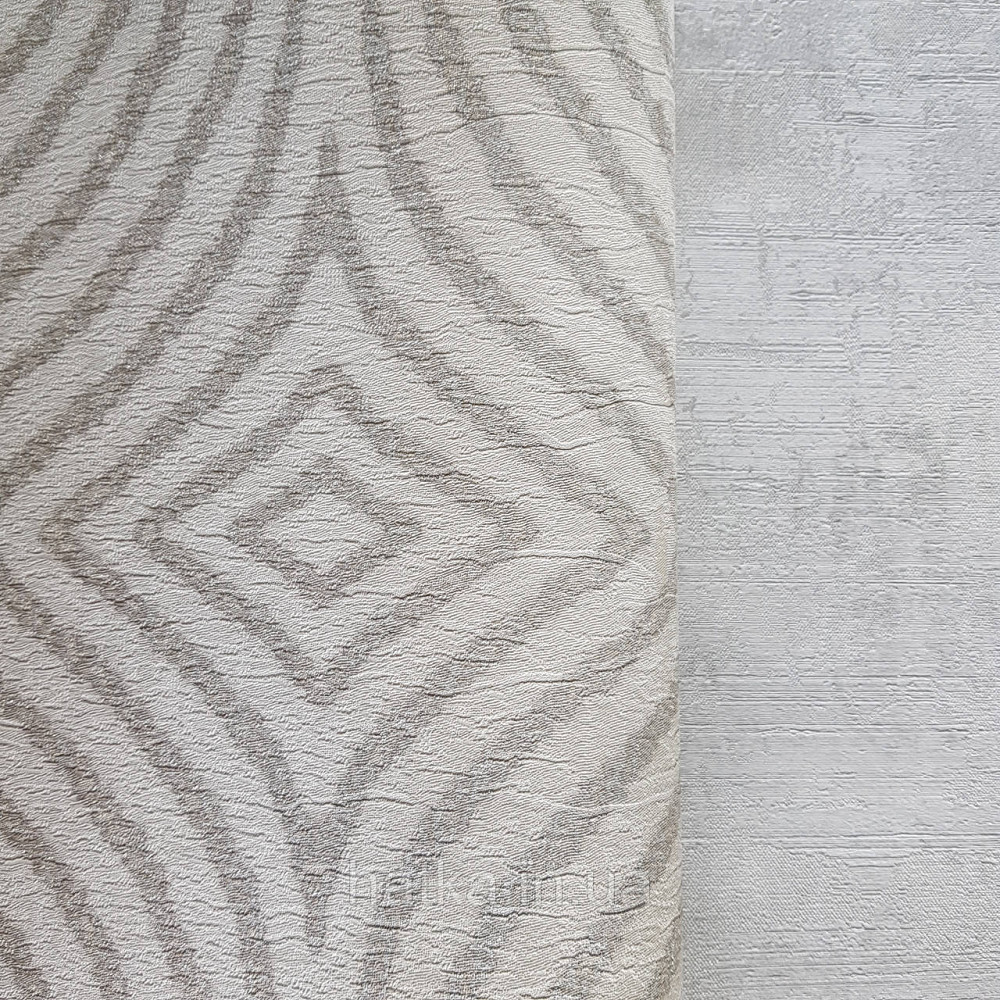 Обои метровые виниловые на флизелине 24 Carati Cristiana Masi абстракция полосы волны серебром на молочном 3д Киев - изображение 2