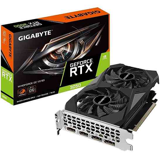 Відеокарта GF RTX 3050 6 GB GDDR6 WindForce OC V2 Gigabyte (GV-N3050WF2OCV2-6GD) ( Black ) Харьков
