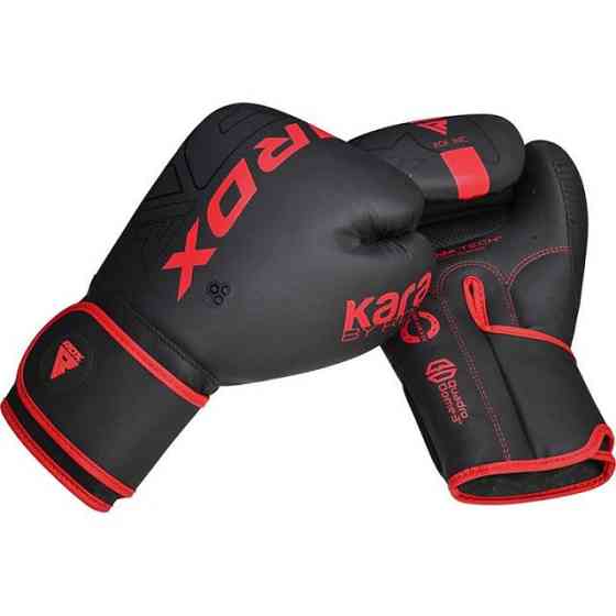 Боксерські рукавиці RDX F6 Kara Matte Red 16 унцій (капа в комплекті) Кам'янське