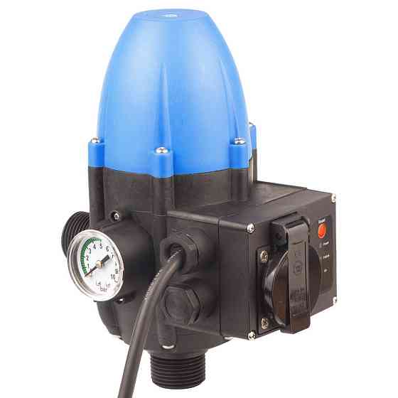 Контролер тиску електронний 1.1 кВт Ø1" рег. давл вмик 1.5-3.0 барів + розетка та вилка WETRON (779734) Київ