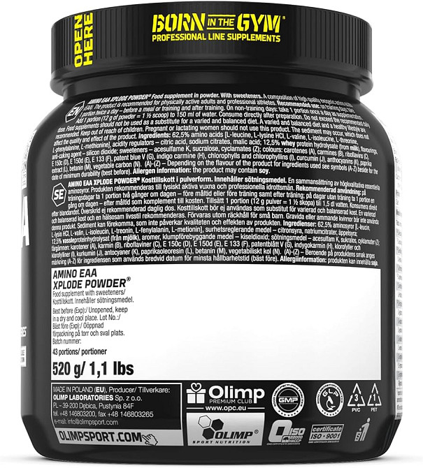 Amino EAANABOL XPLODE (фруктовий пунш) 520g Луцьк - фото 3