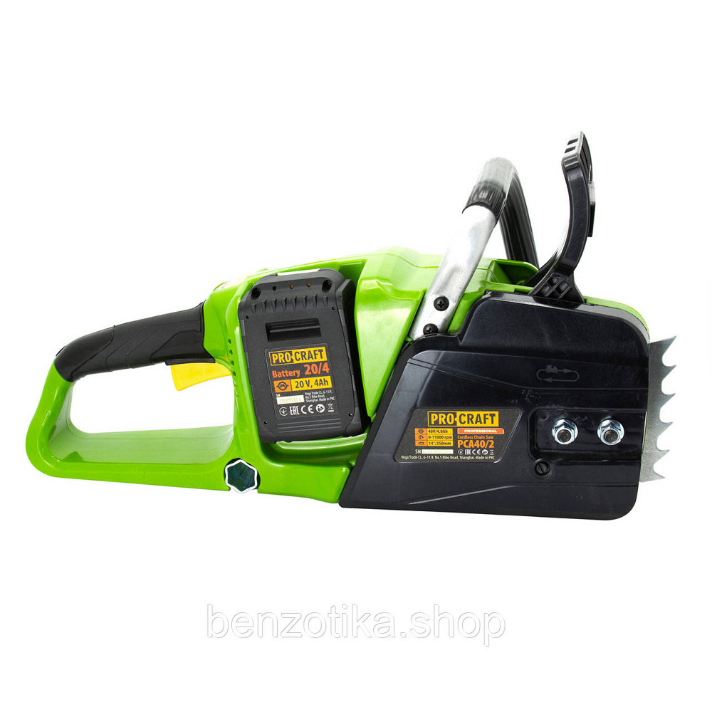 Акумуляторна ланцюгова пилка Procraft PCA40/2 (20В, безщіткова, без АКБ та зарядного пристрою) — пот Київ - фото 10