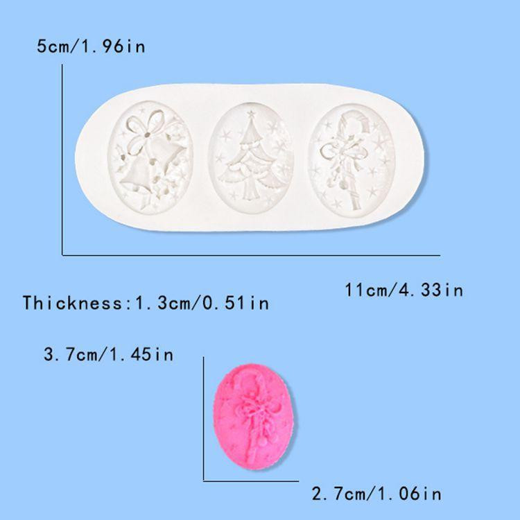 Молд новогодний из силикона 50 на 110 мм серый Киев - изображение 2