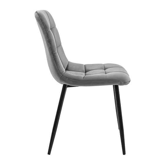Стілець крісло м'який AlbaDesign U Malcolm 67 чорні ніжки Сірий Київ