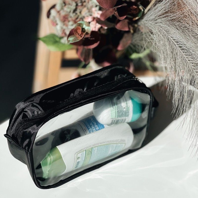 Прозрачная косметичка 22х15х8см (Черный) Сумы - изображение 1