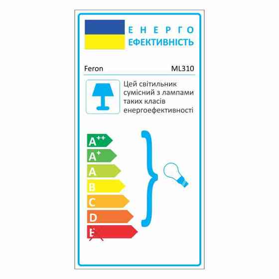 Накладний поворотний світильник Feron ML310 під лампу білий Харьков