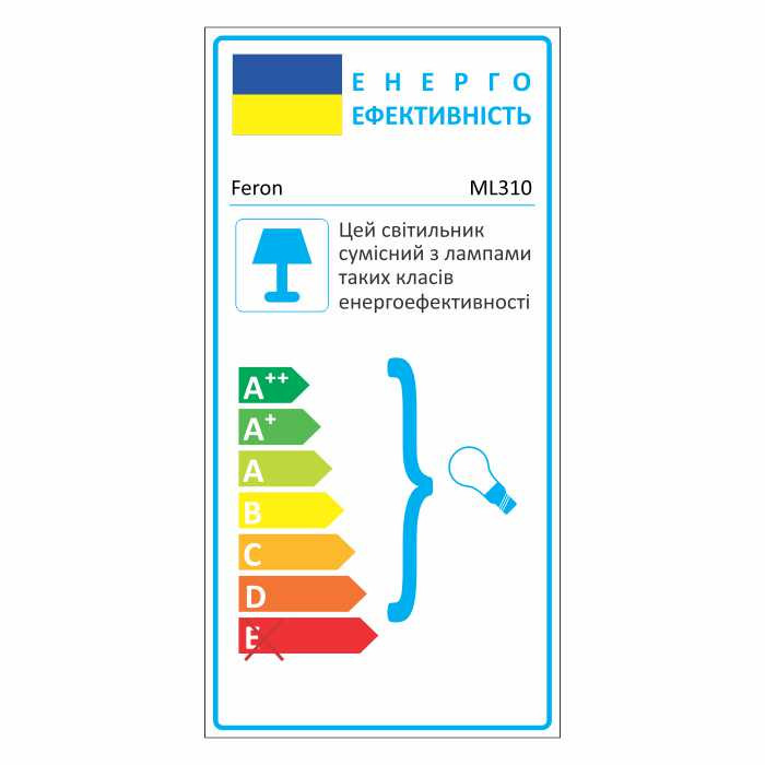Накладний поворотний світильник Feron ML310 під лампу білий Харків - фото 2