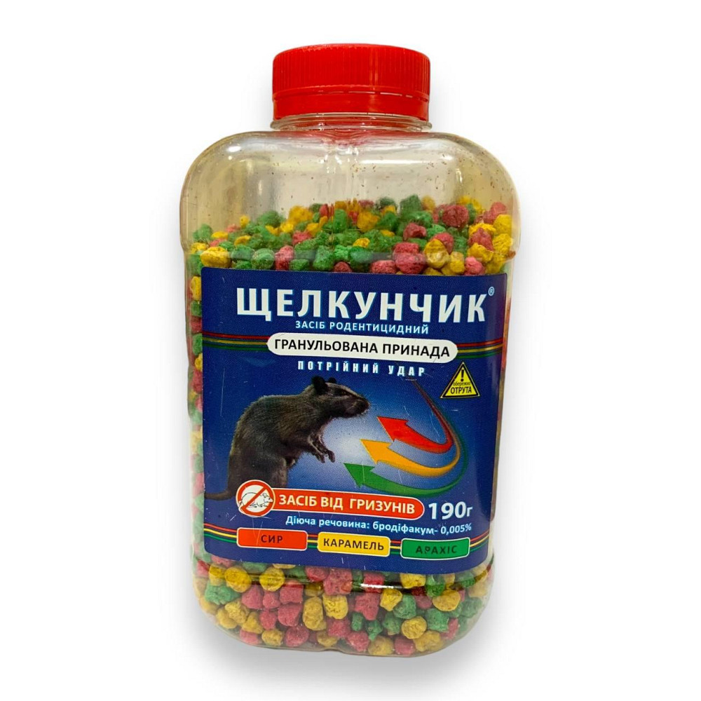 Средство от грызунов  Щелкунчик микс 190 г Харьков - изображение 1