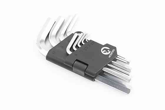 Набір Г-подібних ключів HEX (1,5/2/2,5/3/4/5/6/8/10мм) CrV HT-0601 Київ