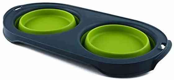 Двойная складная миска для собак и котов Dexas Collapsible Pet Feeder (Дексас Пет Фидер) Запорожье