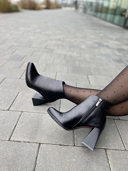 Nivelle Жіночі черевики NIVELLE чорні натуральна шкіра висота 10см каблук 8см 35р. (8016/8018-8 Коломыя - изображение 4