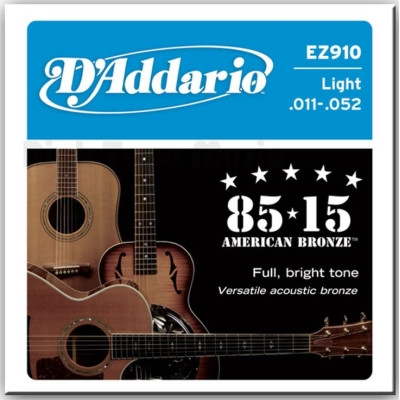 Струны для гитары D'Addario 85/15 Bronze Light (11-52) (EZ910) Винница - изображение 3