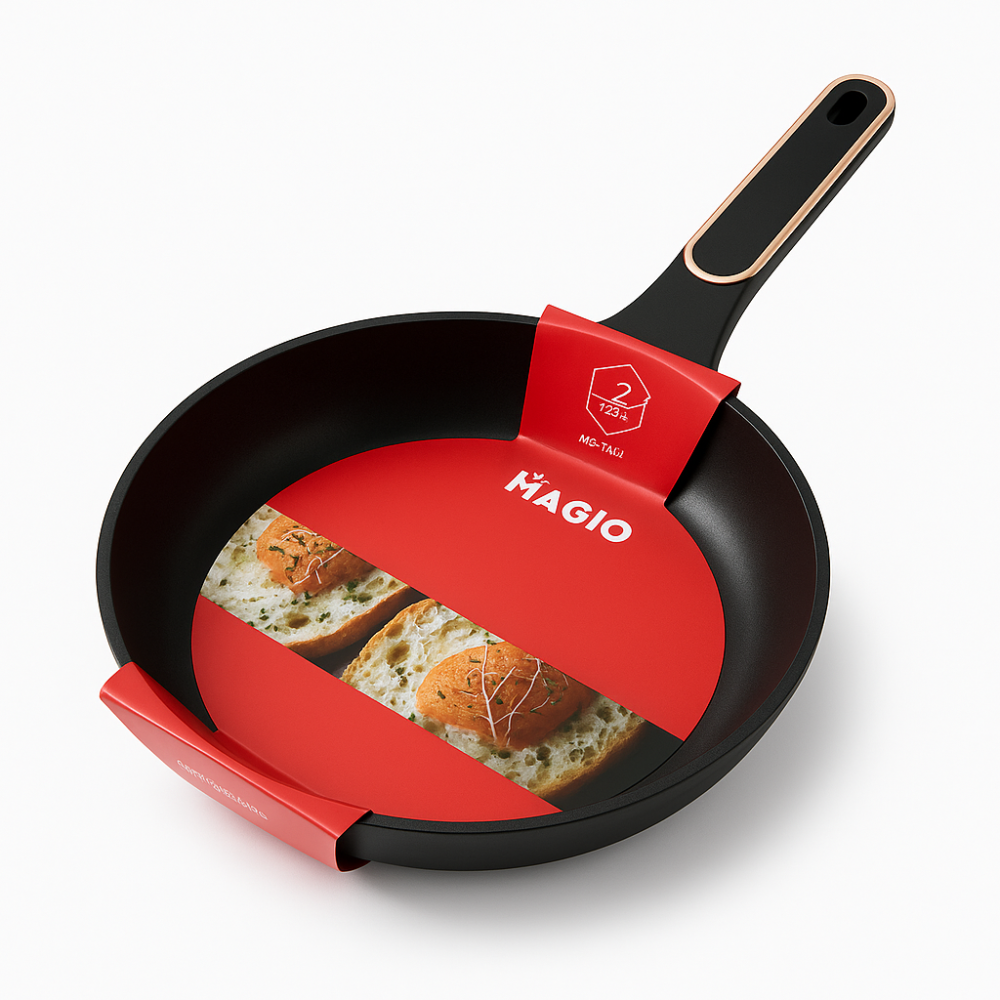 Сковорода з антипригарним покриттям для газової плити MAGIO, Глибока сковорода для кухні EG-73 Львів - фото 19