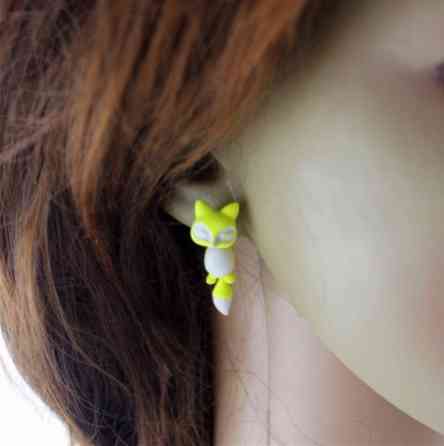 Детские серьги желтые 