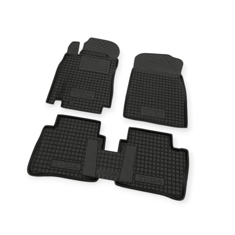 Килимки nissan tiida 2004-> борт 2,5 см, з перемичкою салону Мукачево - фото 1