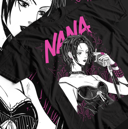 Футболка для мальчика аниме Нана Осаки Блакк Стонес оверсайз (рост от 165 до 180 ) Черний AnimeJ0579m Днепр