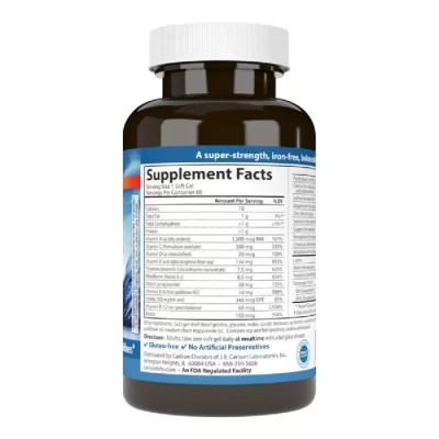 Жирні кислоти Carlson Мультивітаміни з Омега-3, Multi+Omega-3, 60 гелевих капсул (CL15850) Вінниця - фото 2