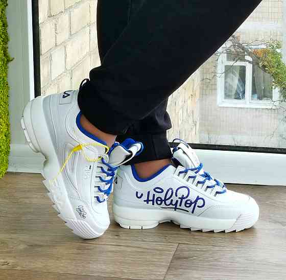 Кросівки FILA Disruptor Білі Жіночі Шкіряні Філа (розміри: 37,38,39,40,41) Відео Огляд Дніпро