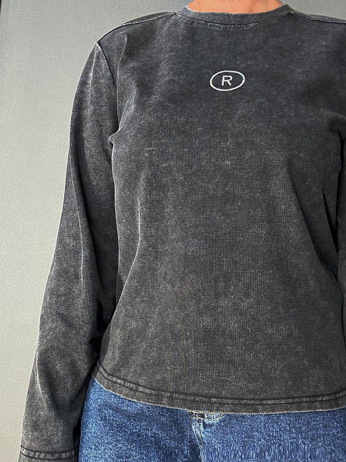 Лонгслив женский A-N 2517-5 трикотажный варка тай-дай с камешками 