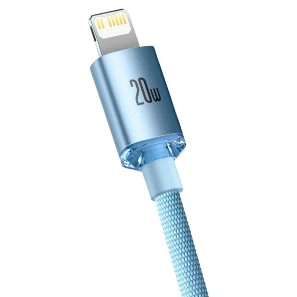 Кабель Baseus Crystal Shine Type-C to Lightning 20W 1.2M Голубой (CAJY001303) Київ - фото 3