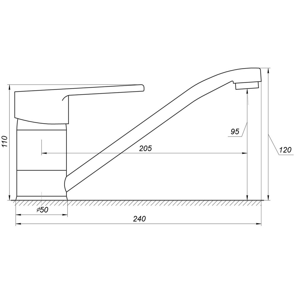 Змішувач для кухні Globus Lux Koln GLK-0203 (000023154) Київ - фото 5