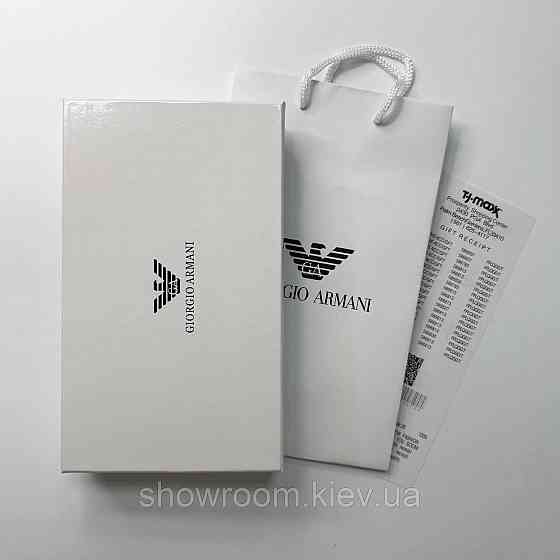 Кожаный брендовый клатч Armani с отделением для телефона (6615) Киев