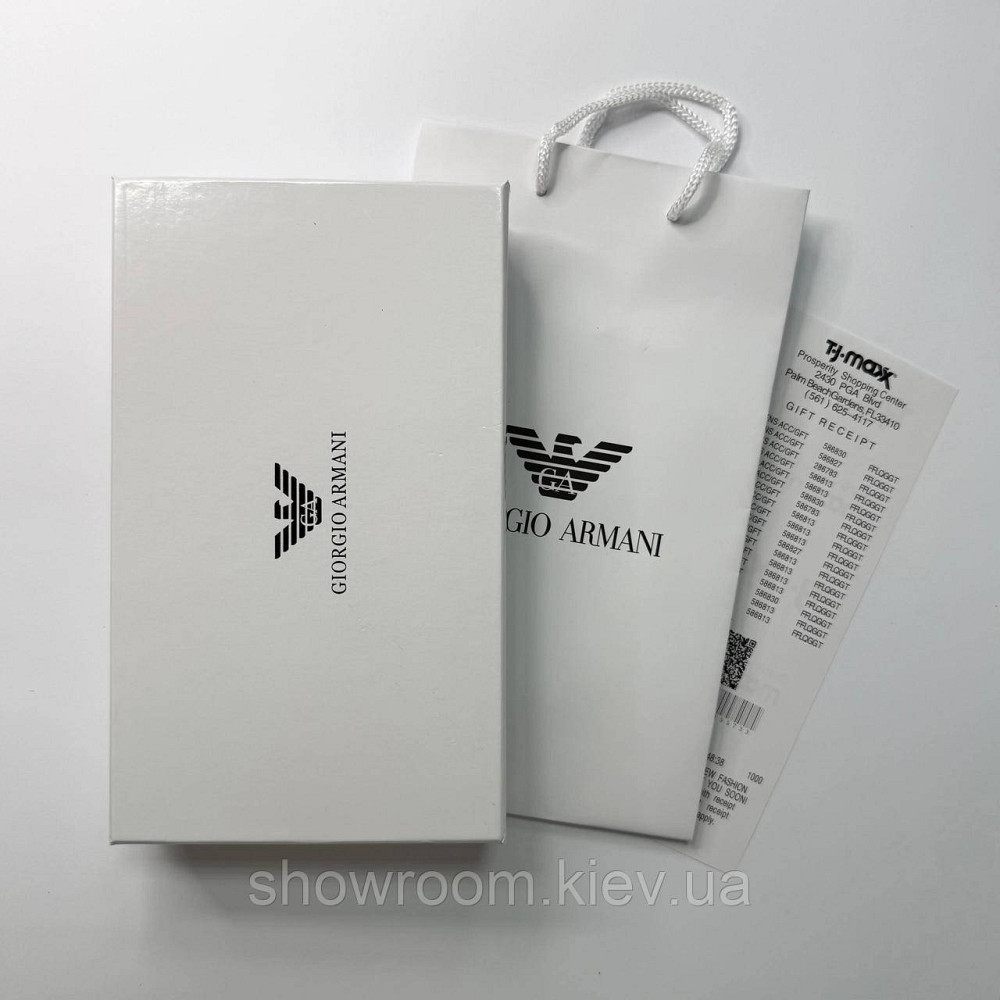 Шкіряний брендовий клатч Armani з відділенням для телефона (6615) Київ - фото 6