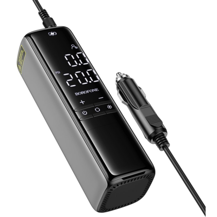 Компрессор автомобильный ведущий Borofone FC1 (Черно-серый) Киев