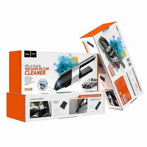 Автомобільний пилосос HOCO PH16 Azure portable vacuum car cleaner Black Киев