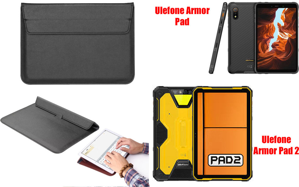 Чохол-конверт VitoCase для Ulefone Armor Pad, з функцією підставки для планшета Чорний Київ - фото 1