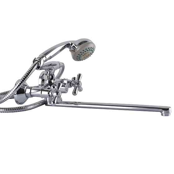 Змішувач для ванни Globus Lux GB-DOMINOX-0316-Euro перемикач латунь L350мм Київ