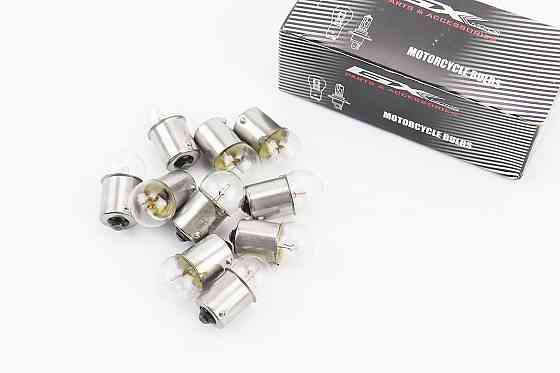 Лампа повороту (біла з цоколем) 12V / 10W G18 BA15S к-кт 10шт Київ