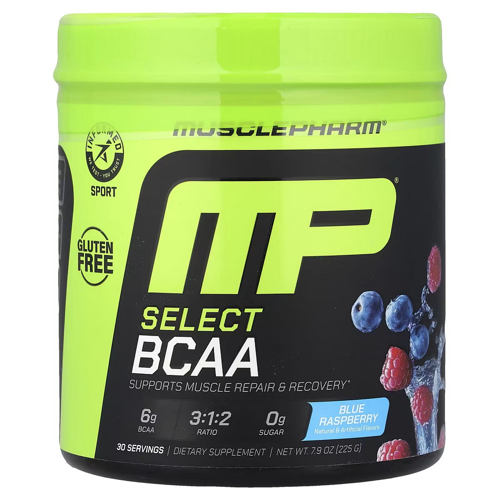 Комплекс аминокислот Muscle Pharm Select BCAA 225 g (Blue Raspberry) Луцк - изображение 1